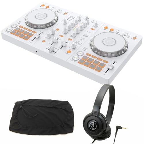 パイオニア DJコントローラー DDJ-FLX4 W (ホワイト) + ヘッドホン ATH-S100 + ダストカバー セット《rekordbox/Serato DJ Lite 対応》【DDJ-400後継機種】