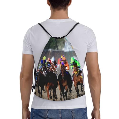 Cute Horse Drawstring Bags for Women Men Backpacks Travel Hiking Daypack Crossbody Bag2