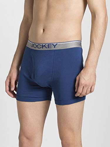 Image of Jockey 8009 Men's Super Combed Cotton Rib Solid Boxer Brief with Ultrasoft Waistband (Pack of 2)
