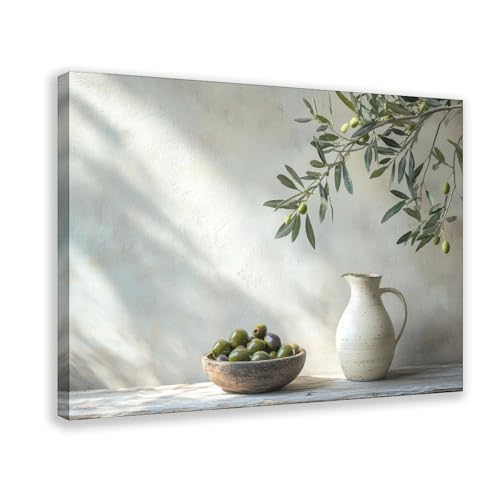 Organic Olive Branch Rustic Decor Wall Art Posters Canvas Print