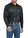Wrangler Men's Authentic Cowboy Cut Work Western Long-Sleeve Firm Finish Shirt,Black,X-Large
