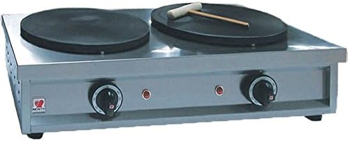 North Pro GAS42 Commercial Gas Crepe Maker with 2 Cast Iron Cooking Surfaces 2xร400mm โ 6KW Professional Crepe Maker L860xW440xH190mm - Made in Greece