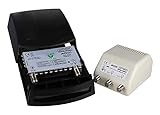 Alto ganancia en UHF: 38 dB Kit preamplificador de antena de TV profesional, ahorro de 38 dB, filtro 5G de alta rechazo, alimentación incluida