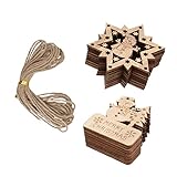 CIMAXIC 21個 木製のdiyクリスマスツリーペンダント 鬼ごっこ タグ Diyクリス ラフト Diyのクリスマスオーナメント ノエル クリスマスツリーの飾り 装飾