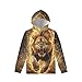 Zanxiantu Cool Lion Boys Hoodie for Kids Age 8-10 Fashion Sweatshirt Children Long Sleeve Hoodies for Child Fall Hooded Sweatshirts for School Outdoors Outfits with Kangaroo Pocket