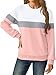 GKBK Womens Sweatshirts Cotton Crewneck Tops Long Sleeve Cute Lightweight Fall Winter Loose Casual Pullover with Pockets White Pink