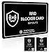 Produktbild RFID Blocker Karte NFC Schutzkarte - Störsender - Set mit 2 x TÜV geprüften RFID Reisepass NFC Schutzhüllen - Eine Karte schützt Ihre Geldbörse - Kreditkarte, Personalausweis, EC-Karte (RFID Blocker)