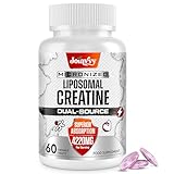 Liposomal Creatine Tablets Max 4220mg, Chewable Creatine Monohydrate Tablets, 15X Absorption, Plus Creatine HCl, No Bloat, Micronised, More Practical Than Capsules and Powder, Vegan (60 Count)