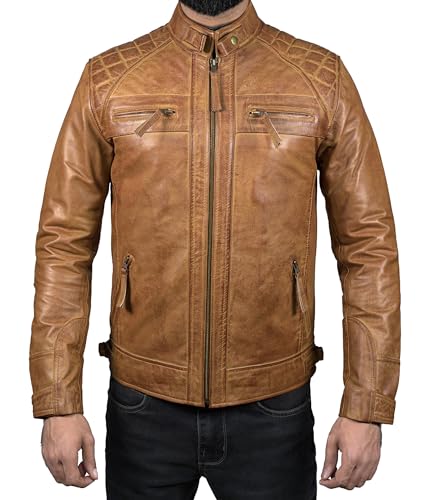 Leather Jacket Men - Cafe Racer Mens Jackets Casual Stylish Motorcycle Jacket - Lambskin Men's Biker Leather Jackets For Men3