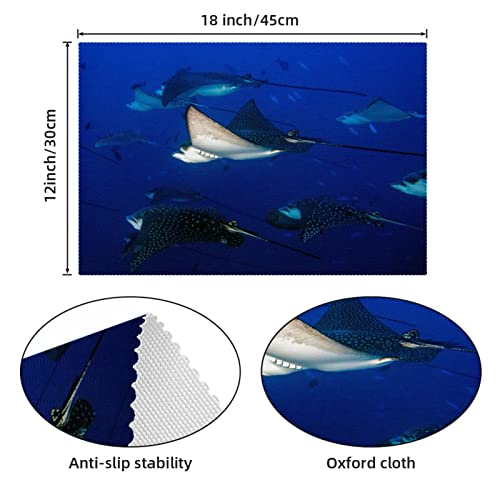Set de table de salle à manger Eagle Ray Manta lavable et durable - 5