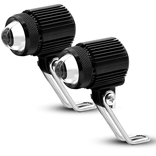 X-STYLE バイクフォグランプ 2色 黄 白 常時点灯 12V 24V 補助灯 10W LED作業灯 ワークライト 高輝度 防水 長寿命 耐衝撃 小型 補助灯 2個セット(ホワイト+イエロー)