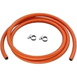 JD Brands 2m LPG Gas Hose – 8mm Internal Bore for Butane & Propane with 2 Hose Clips – Ideal for BBQs, Heaters & Outdoor Appliances