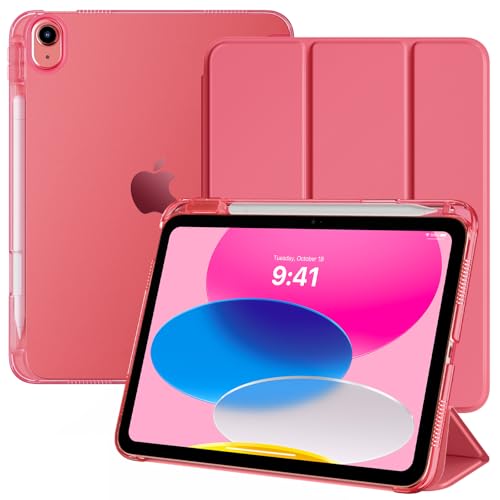 TiMOVO Coque pour iPad 11 Pouces(A16) 2025, iPad 10ème Génération 10,9 Pouces 2022 avec Porte-Stylet, Légère & Mince Étui Arrière Translucide,...