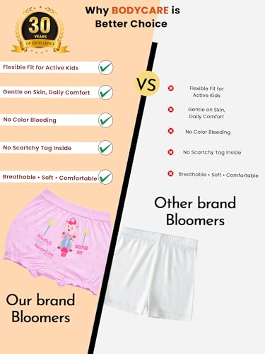 Image of BODYCARE Unisex Bloomers Pack of 6 | 100% Cotton | Ultra Soft Breathable Innerwear | Skin Friendly, Tagless Comfort | Ideal for School