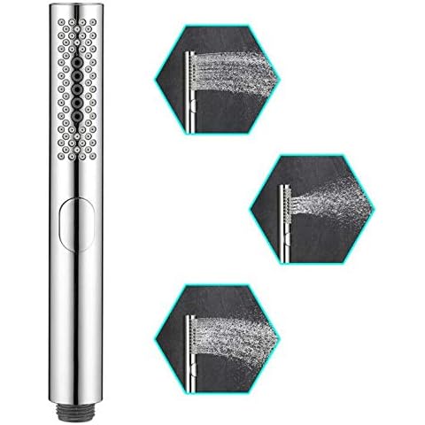 Shower Head, WEIDMAX Handheld Shower Wand Bath Shower Head Bathroom 3 Function Round Shower Faucet High Pressure Spa Shower Cloth Diaper Washer with Cleaning Nozzle, Chrome Finish ABS Body Cover