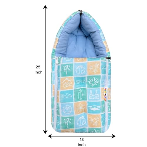 Image of NEW COMERS 3 in 1 Carry Nest Portable Cushion Bed with Waffle Texture Soft 100% Pure Muslin Padding Lightweight Travel Friendly Multi-Use Carry Wrap with Secure Support Design | Unisex Carry Bag Nest