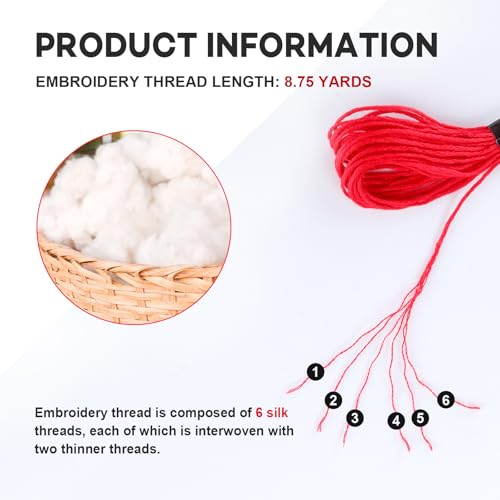 LOVIMAG Embroidery Thread Floss 360 Colors Skeins Friendship Bracelet String Making Bracelets Cross Stitch Kit Supplies Thin Yarn Sewing Patterns Cotton Strings Crochet Braces Wrap Rainbow Crafts