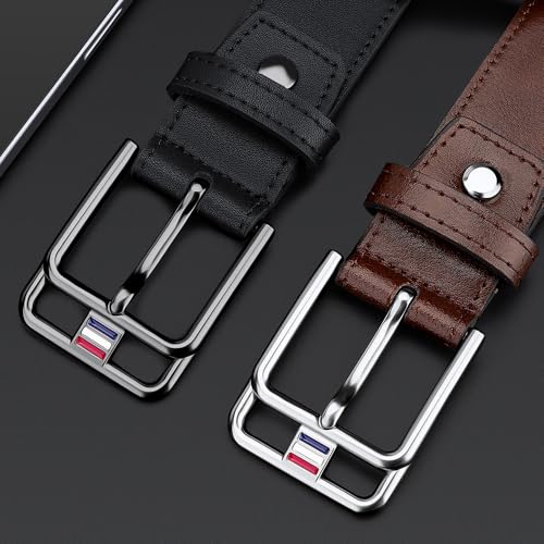 VANNANBA Men's Genuine Leather Belt for Jeans - Stylish, Adjustable, and Versatile Dress or Casual Belt2