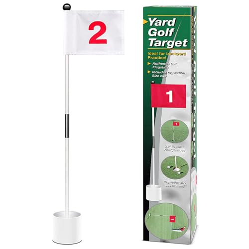 Vxuxlje High Grade Golf Flag 87cm 4 Inch Hole Cup Practice Green Accessory B White One Size