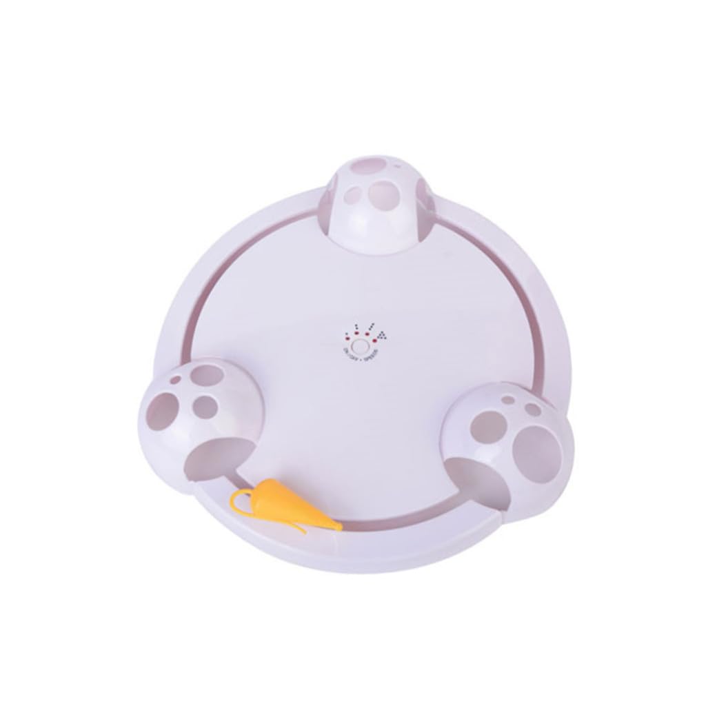 POPETPOP Juguete Eléctrico para Gatos Automático Giratorio para Jugar Casa para Gatos