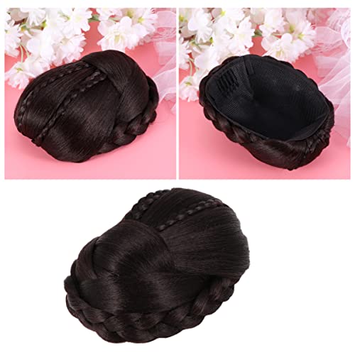 Lurrose 3 Pcs Scrunchies Traje Updo Acessório Extensões de Extensão Marrom Peruca Estilo Extensões d