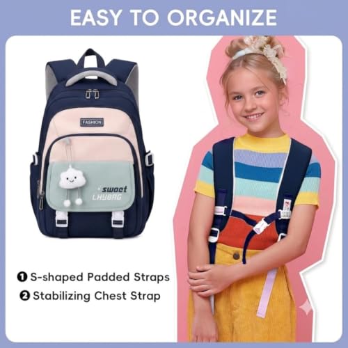 Image of Backpack Bags for Girls, Boys & Women With Multi-pockets, Laptop Bag with Large Capacity Bookbags Waterproof for School, Tuition, College, Camping, Travel