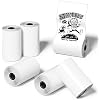 Greateam 57x30mm Thermal Sticker Paper Rolls Mini Printer Stickers for Study Notes Pictures and DIY, 6 Rolls Mini Inkless Thermal Printer Sticker Paper, Black on White