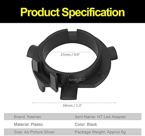1 Pair H7 Headlight Adapters, H7 LED Headlight Adapter H7 Light Bulb Adapter Retainer Holder for K3 K4 K5 Sorento Veloster Nine Generations Santa
