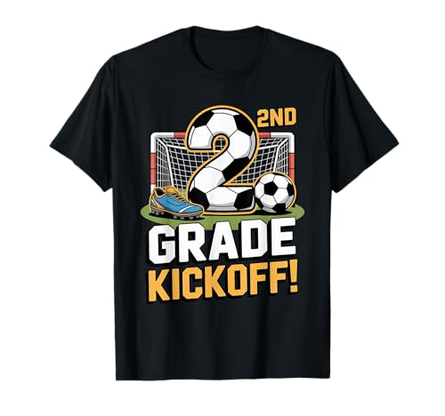 2nd Grade Soccer Kickoff Back to School Kids Second Day Boys T-Shirt