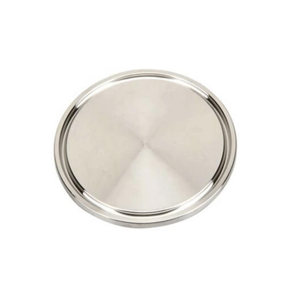 Refixamo One Color Pipe Clamps, 304 Stainless Steel Tri Clamp Blind Plate End Cap Plug, Multiple Sizes(Ferrule 64Mm)