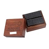 jojofuny Holzstempel Englischen Buchstaben Vielseitige DIY Bastelstempel aus Natürlichem Holz für...