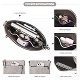 Roulens Mittel Damen Umhängetaschen, Leicht Damen Schultertasche aus Veganes Leder, Crossbody Bags für Frauen mit Verstellbar Abnehmbar Breiter Gurt