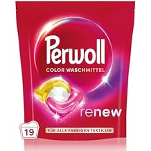 Perwoll Renew Caps Color & Fiber Detergent 19 Washes | Gently Cleaning | All-In-1 Detergent | Caps for Refreshing Colors and Smoothing Fibers in Colored Laundry