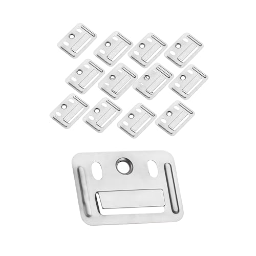 Stainless Steel Wall Mounting Clips, 100-Packï¼ŒSecure Furniture to Wall with Universal Interlocking Brackets for Drywall Repair & Anti-Tip Safety, Heavy Duty Wall Clips for Panels & Couches