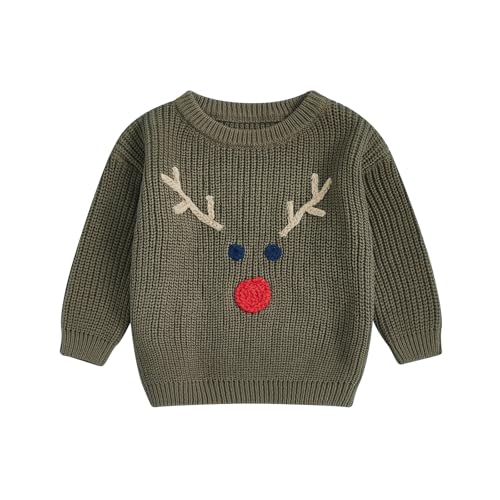 Caziffer Maglione di Natale Bambino Ragazzi Caldo Pullover di Natalizio Lavorato a Maglia Travestimento Collo Rotondo...