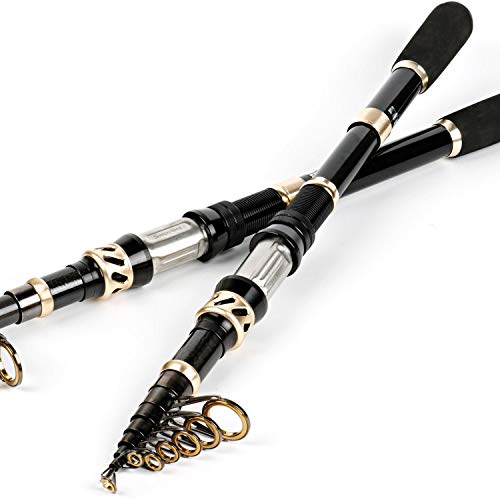 Telescopic Fishing Rod 1.8M-3.3M Carbon Fiber Portable Travel Spinning Fishing Pole for Saltwater