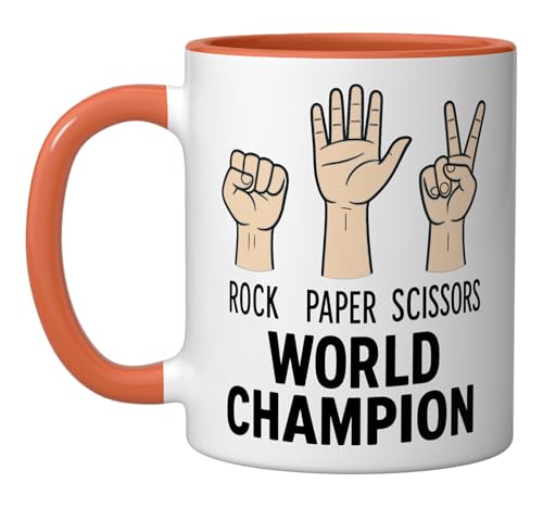 Taza de cerámica naranja/blanca 11 oz para juego de oficina miniatura 1