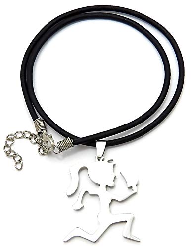 GWOOD Juggalette Pendant with 18 Inch Cord Necklace Silver Color