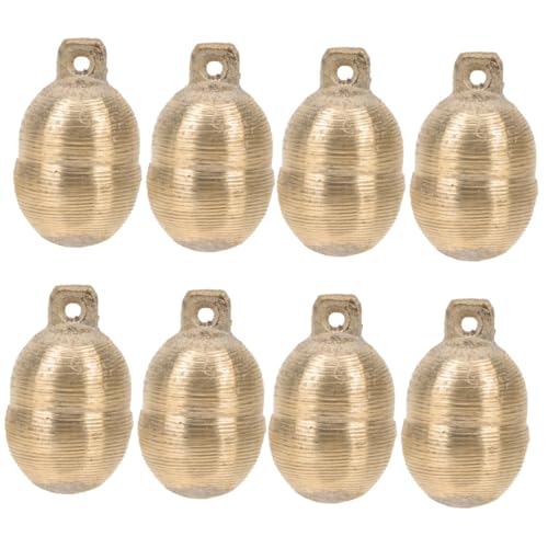 Cloches en laiton pour bétail et chiens - Lot de 8 grelots de repérage robustes