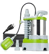 Green Expert 3/4HP Submersible Sump Pump Max 4000GPH High Flow
