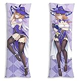 Huruaci Genshin Impact Pillowcase Lisa Body Pillow Case Cover Dakimakura(59.1x19.7in/150x50cm)