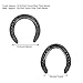 Horseshoe Kit Forged Q235 Steel 10 Pairs, Training Horse Racing Riding Accessories - Metal Construction, Nailhead Protection, for Shoeing and Trimming