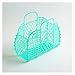 HEZB Torba o dużej pojemności Hollow Jelly Beach Holiday Portable Tote Torba wielokrotnego użytku i łatwy do czyszczenia plastikowego przenośnego koszyka do kąpieli HEZB (Color : Green)