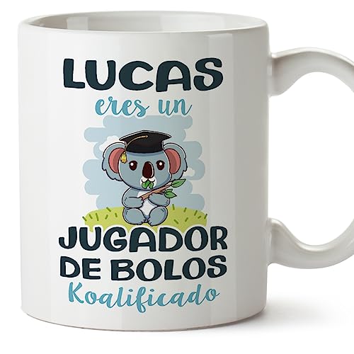 MUGFFINS Tazas Personalizadas para JUGADOR DE BOLOS - En Español - Koalificados Personalizados - 11 oz / 330 ml - Regalo Personalizable original y divertido