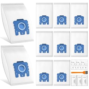 Kinoco GN Dust Bags for Miele Hoover GN Vacuum Cleaner Bags,10 Pack hoover bags Fits for Classic C1 Complete C2 Complete C3,S2 S5 S8 Series Includes 3 Motor Filters,3 Exhaust Filters,1 Cleaning Brush