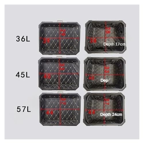 Forro interior para caja de equipaje trasera de motocicleta 36L 3