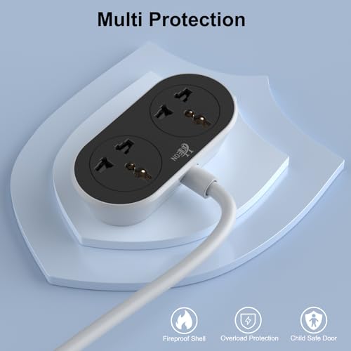 Image of Hoteon Extension Board 10 Meter, 2500W Extension Cord, 10A Heavy Duty Ultra-Long Wire, 2 Universal Outlets Power Cord with Surge Protection, 3-Pins Power Cable for Home Office Indoor Outdoor