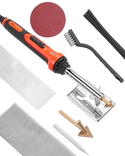 VEVOR Kit Soudure Plastique, 60 W 100 W, Fer à Souder Plastique Double Puissance avec 3 Embouts et 20 Tiges de Soudage, Outil de Soudage Pro Réparation...
