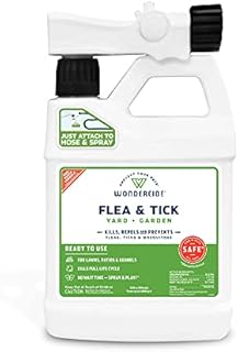 Wondercide - Ready to Use Flea, Tick, and Mosquito Yard Spray with Natural Essential Oils – Mosquito and Insect Killer, Treatment, and Repellent - Plant-Based - Safe Around Pets, Plants, Kids - 32 oz