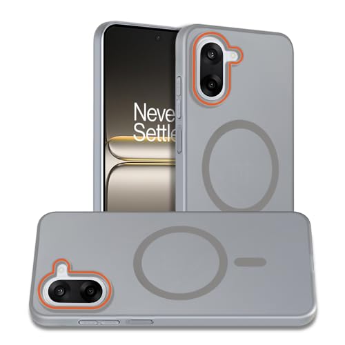 Image of AESTMO OnePlus Nord CE 5 5G Back Cover | Slim Hard Shell | Matte Frosted Hard Back Translucent Back Cover for OnePlus Nord CE 5 5G (Compatible with MagSafe Accessories, Grey)
